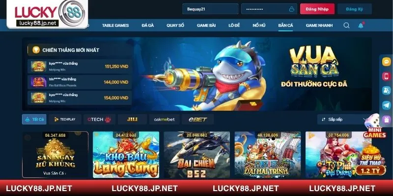 Săn thưởng cùng kho trò chơi hấp dẫn của Lucky88 